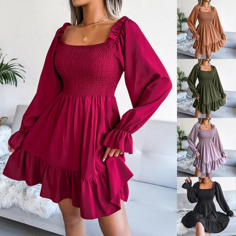 Althea Ruffled Swing Dress