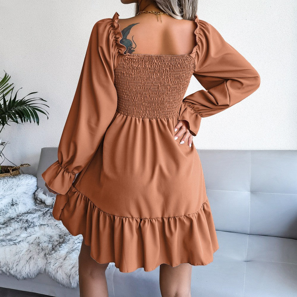 Althea Ruffled Swing Dress