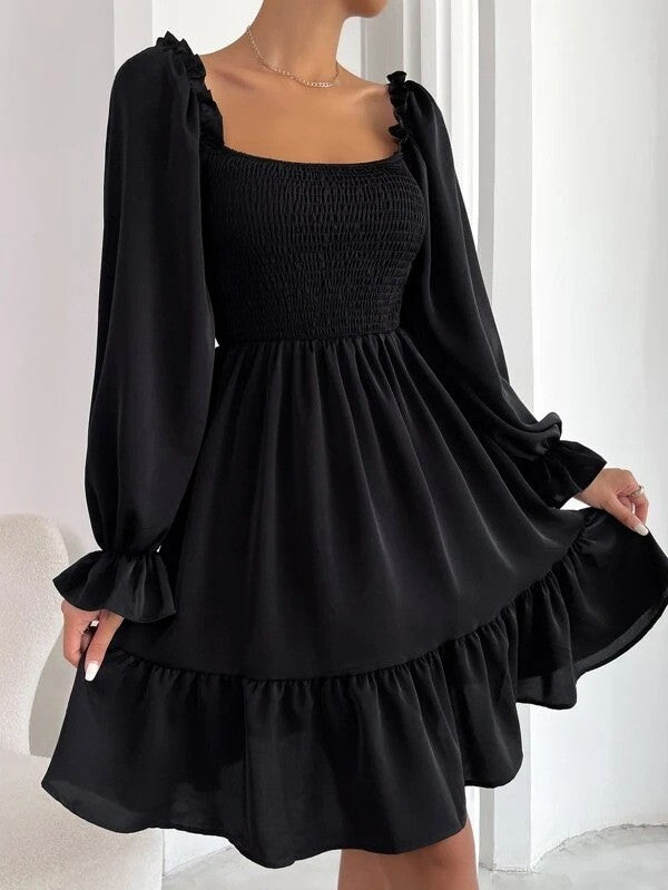 Althea Ruffled Swing Dress