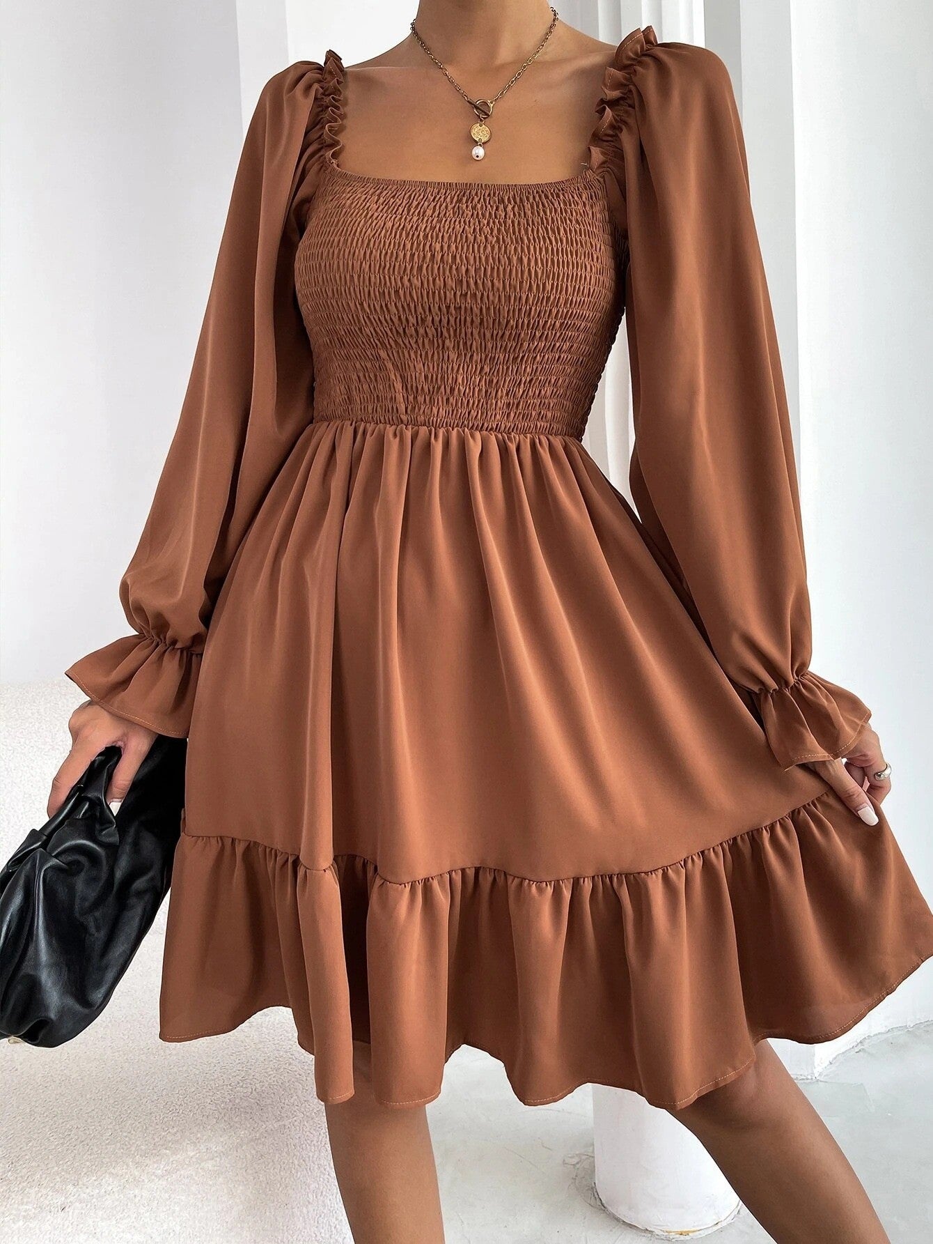 Althea Ruffled Swing Dress