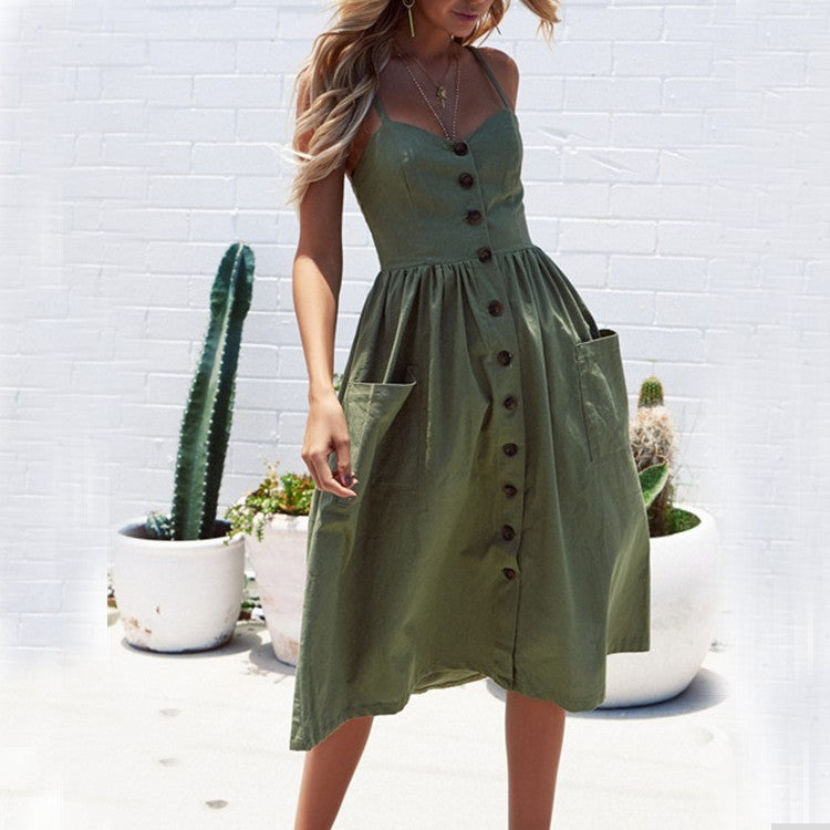 Callira Halter Midi Dress