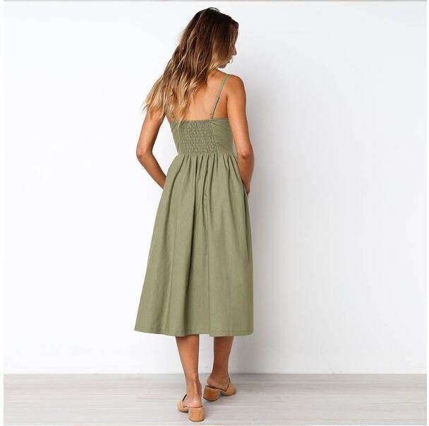 Callira Halter Midi Dress