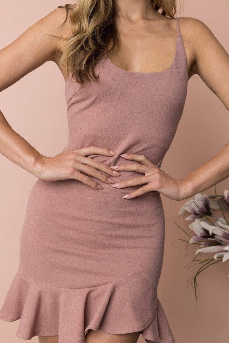 Lynelle Ruffle Trumpet Dress