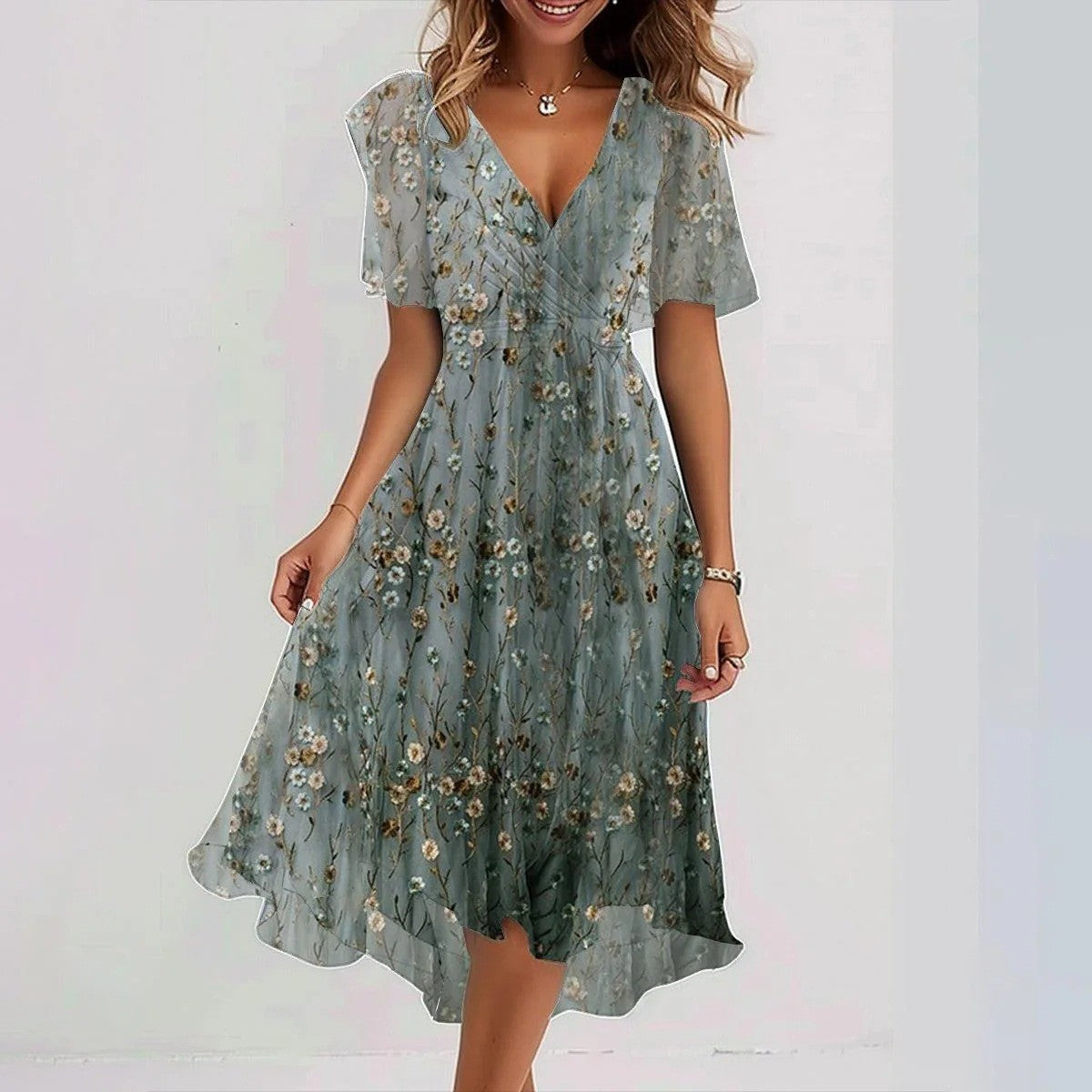 Seliora Chiffon Midi Dress